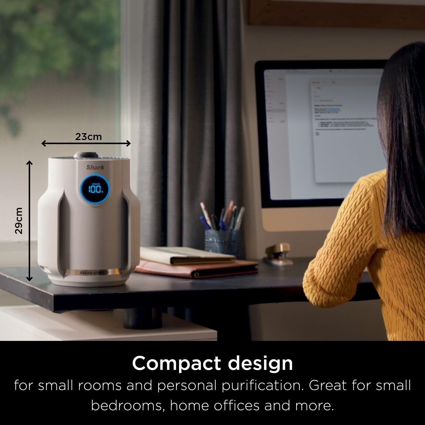 Shark NeverChange5 Compact Pro Air Purifier – Small Room | HP072UK