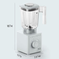 Chefman Obliterator 1380W 48oz Power Blender with Travel Jar - Concrete | RJ27-T1-TJ-CONCRETE