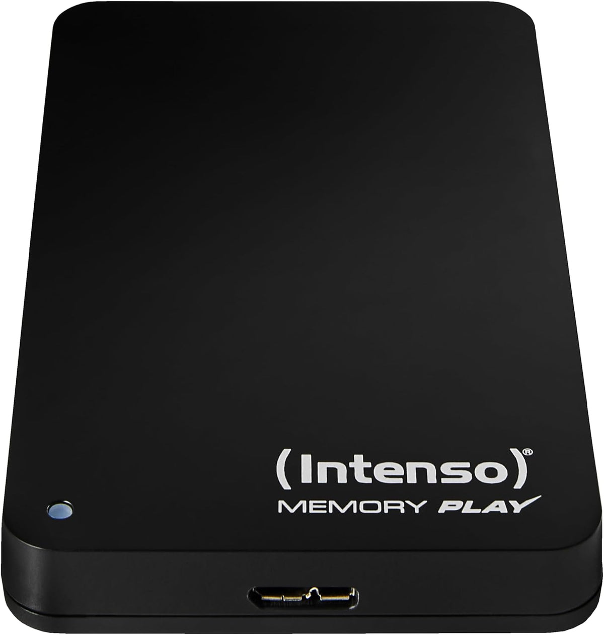 Intenso Memory Play 1TB 2.5-inch External TV Hard Drive, USB 3.2 - Black - front view