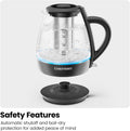 Chefman Fast-Boil 1.7L Electric Kettle with Tea Infuser | RJ11-17-GMRL-TI