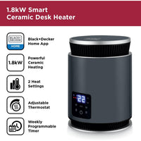 BLACK+DECKER Smart Ceramic Heater Black 1800W | BXSH37030GB