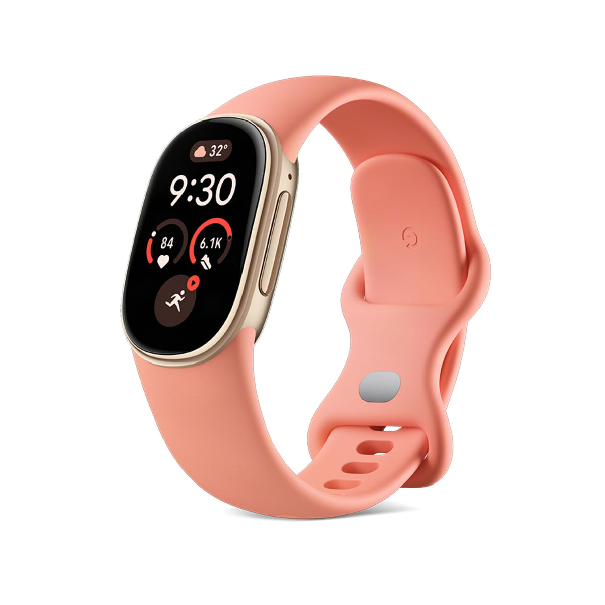 Google Fitbit Edge Smartwatch - Canyon Gold - angled front view