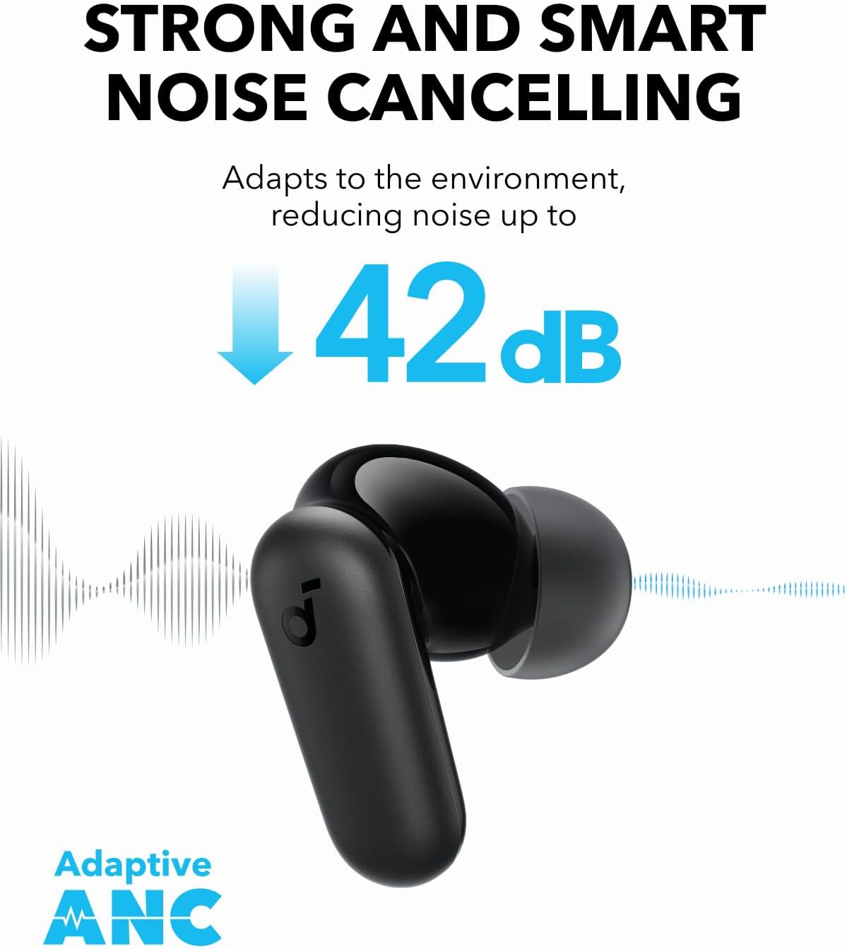 soundcore R50i NC Earbuds, White - official product image