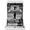 Haier I-Pro Shine Series 3 Freestanding Dishwasher 60cm - White - door open, loaded