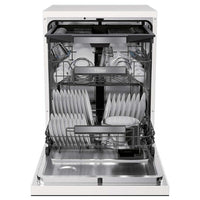 Haier I-Pro Shine Series 3 Freestanding Dishwasher 60cm - White - door open, loaded