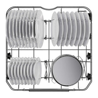 Haier I-Pro Shine Series 3 Freestanding Dishwasher 60cm - White - lower basket with plates
