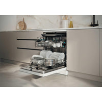 Haier I-Pro Shine Series 3 Freestanding Dishwasher 60cm - White - in a kitchen, door open