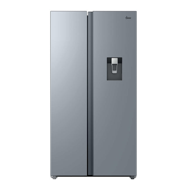 Hoover H-Fridge 500 Maxi 523L American Fridge Freezer with Water Dispenser - Inox - front view