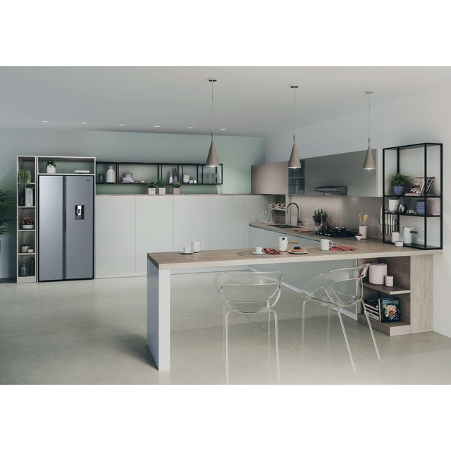 Hoover H-Fridge 500 Maxi 523L American Fridge Freezer with Water Dispenser - Inox - detail