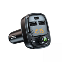 Groov-e Bluetooth FM Transmitter with USB-A and USB-C Charging Black - official product image