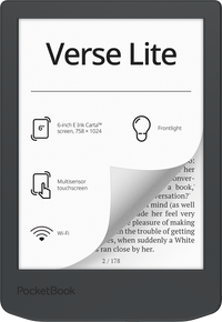 PocketBook Verse Lite - 6" E Ink Carta E-Reader - Midnight Grey | 253-PB619-T-WW