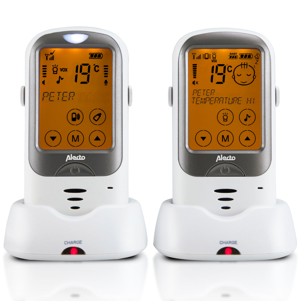 Alecto DBX-68 White/Anthracite audio baby monitor product image 1