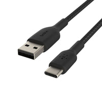 Belkin BoostCharge Braided USB-A to USB-C Cable 15W 1m Black product image