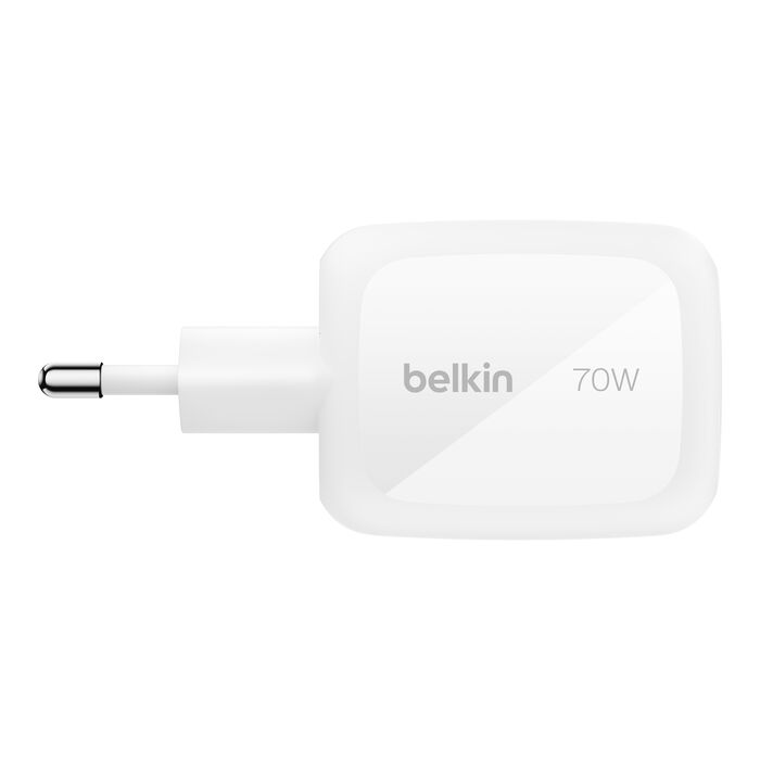 Belkin BoostCharge Pro 3-Port GaN Wall Charger 70W Travel Adapter Kit White product image