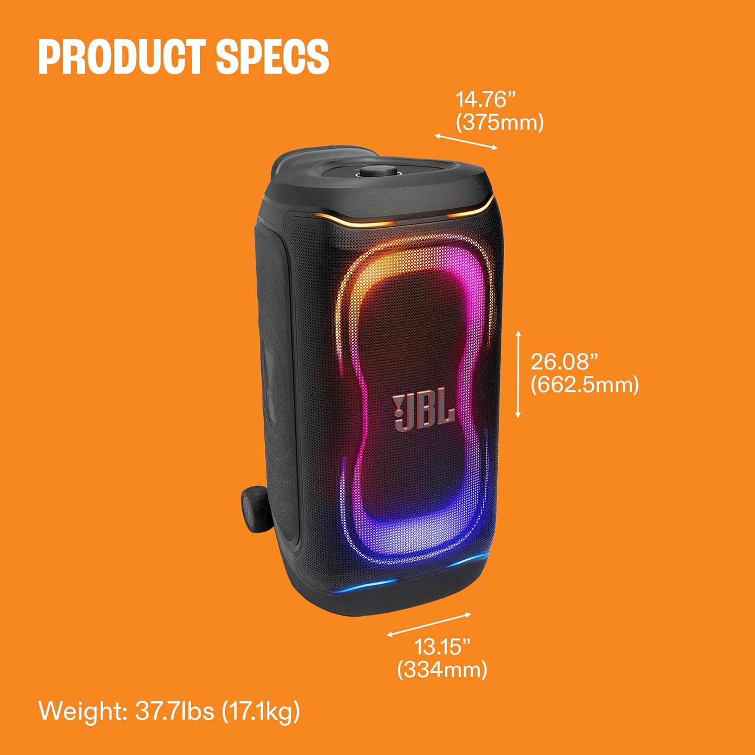JBL PartyBox 330 - Portable party speaker with JBL legendary sound, AI Sound Boost | JBLPB330BLK