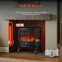 Warmlite Bath WL46017 stove fire shown with overheat protection feature