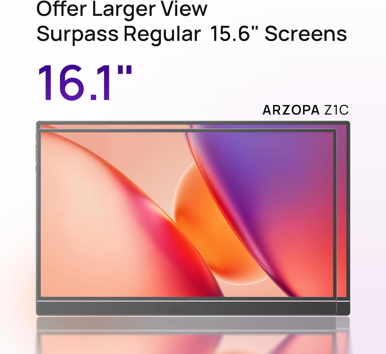 ARZOPA Z1C 16.1" FHD Portable Monitor with Built-in Kickstand | Z1C