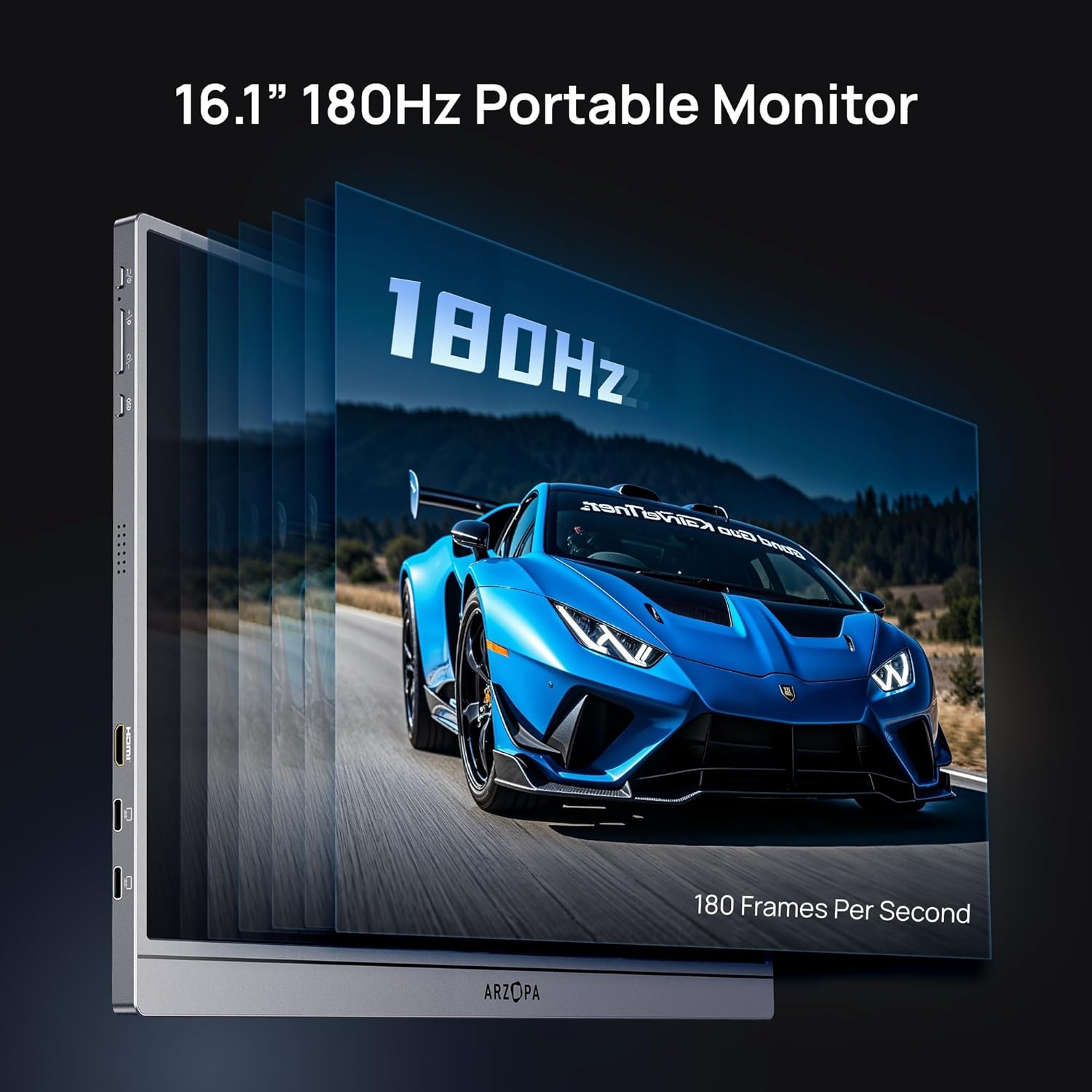 ARZOPA Z3FC 16.1" 180Hz 2.5K QHD Portable Gaming Monitor | Z3FC