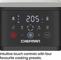 Chefman 5.7L Compact Air Fryer with Hi-Fry Technology | RJ38-6TW-BLK-DS-UK