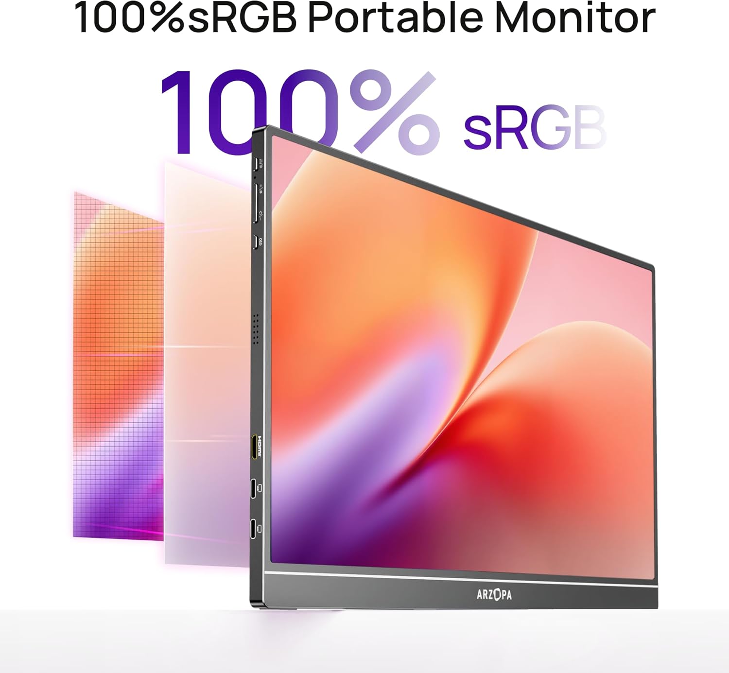 ARZOPA Z1C 16.1" FHD Portable Monitor with Built-in Kickstand | Z1C