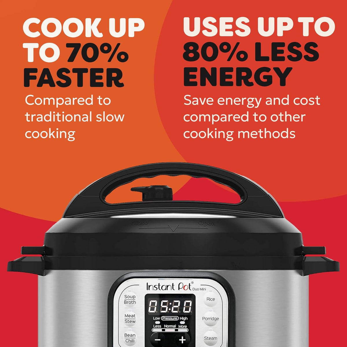 Instapot Instant Pot Duo Mini 3L 7-in-1 Electric Pressure Cooker – Black/Silver – view 6