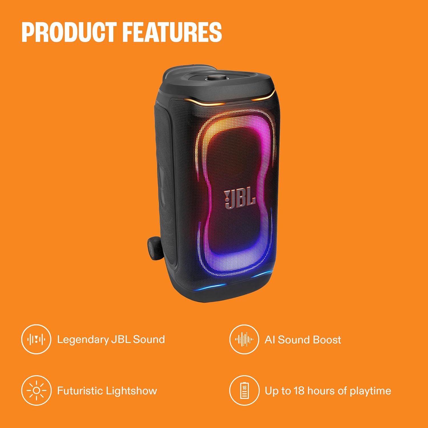 JBL PartyBox 330 - Portable party speaker with JBL legendary sound, AI Sound Boost | JBLPB330BLK