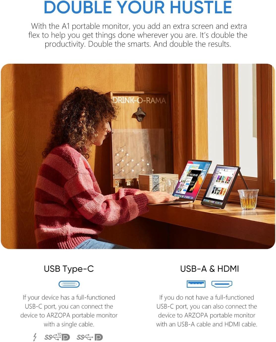 Arzopa A1T 15.6" Portable Full HD IPS Monitor | A1T