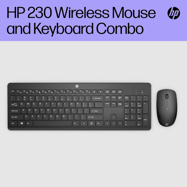 HP 230 Wireless Keyboard and Mouse Combo Set, 2.4 GHz Wireless USB-A Nano Receiver| 18H24AA-DP HP Keyboard Euronics Ireland
