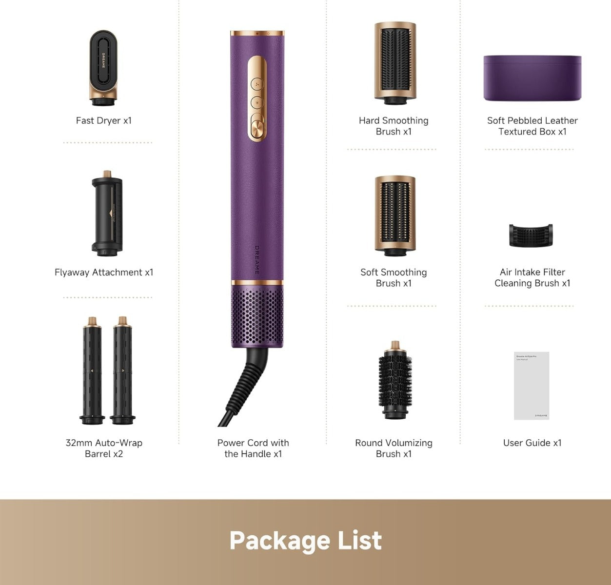 Dreame AirStyle Pro 7-in-1 Hair Styler Purple | AMF18A_PUR