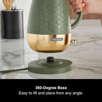 Morphy Richards Cassini 1.7L Rapid Boil Jug Kettle, Olivine Green | 103022