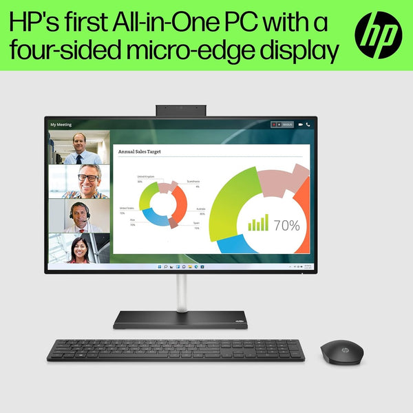 HP 24" All-in-One Desktop 8GB RAM 256GB AMD Radeon Graphics, Black | 650G3EA