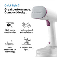 Braun QuickStyle 5 Garment Steamer White/Purple | GS5011PU