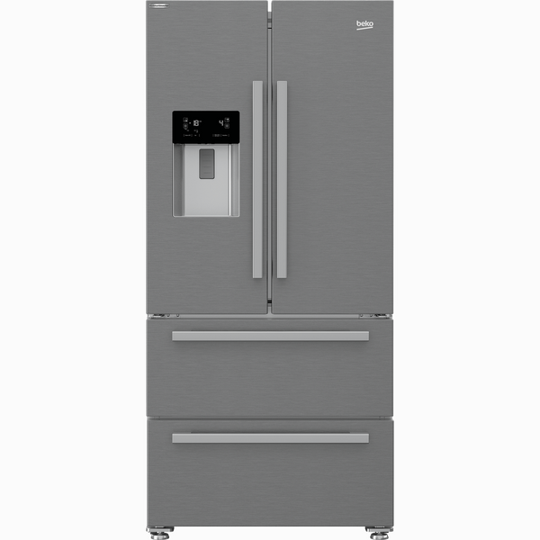 Beko Freestanding American Style Fridge Freezer with HarvestFresh™ Stainless Steel | GNE460520DVPX Beko American Fridge Freezer Euronics Ireland