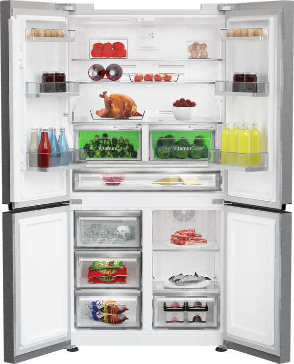 Blomberg 4 Door Fridge Freezer with VitaminCare+ Stainless Steel | KQD114VPX