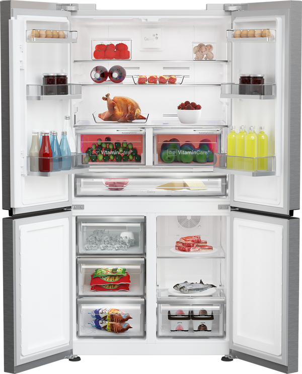 Blomberg 4 Door Fridge Freezer with VitaminCare+ Stainless Steel | KQD114VPX