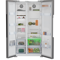 Beko Freestanding American Style Fridge Freezer with NeoFrost™ - Stainless Steel | ASL1442VPS Beko American Fridge Freezer Euronics Ireland