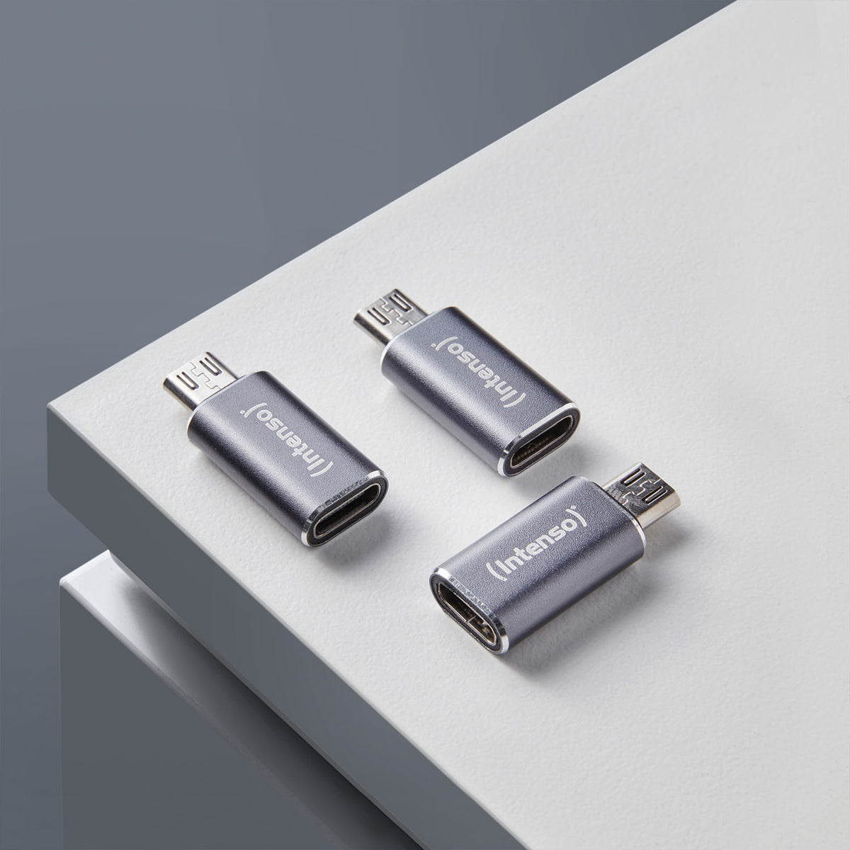 Intenso C480M USB-C to microUSB Adapter, 3 Pack - Grey - view 3