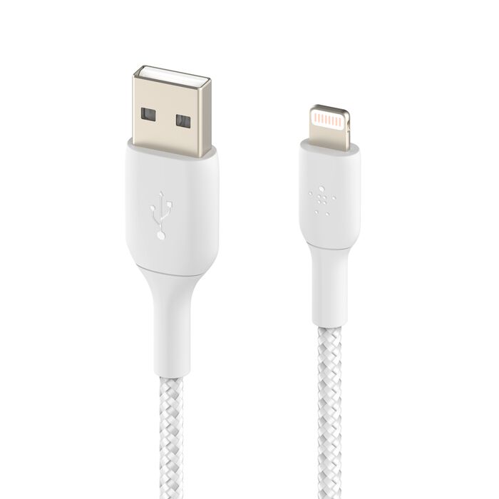 Belkin BoostCharge Pro Braided USB-A to Lightning Cable 1m White product image