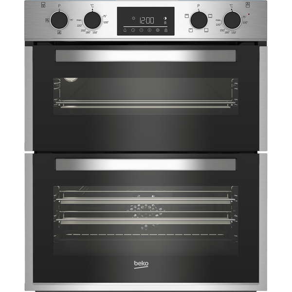 Beko 72cm Built-Under Double Fan Oven with Touch Controls | BBTF26300X Beko Oven Euronics Ireland