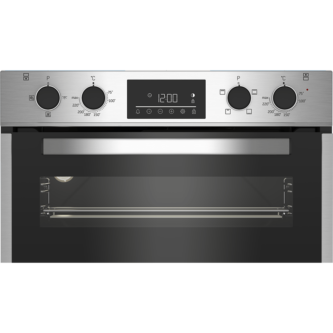 Beko 72cm Built-Under Double Fan Oven with Touch Controls | BBTF26300X Beko Oven Euronics Ireland