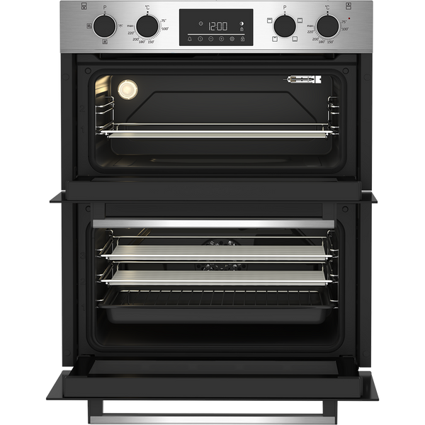 Beko 72cm Built-Under Double Fan Oven with Touch Controls | BBTF26300X Beko Oven Euronics Ireland