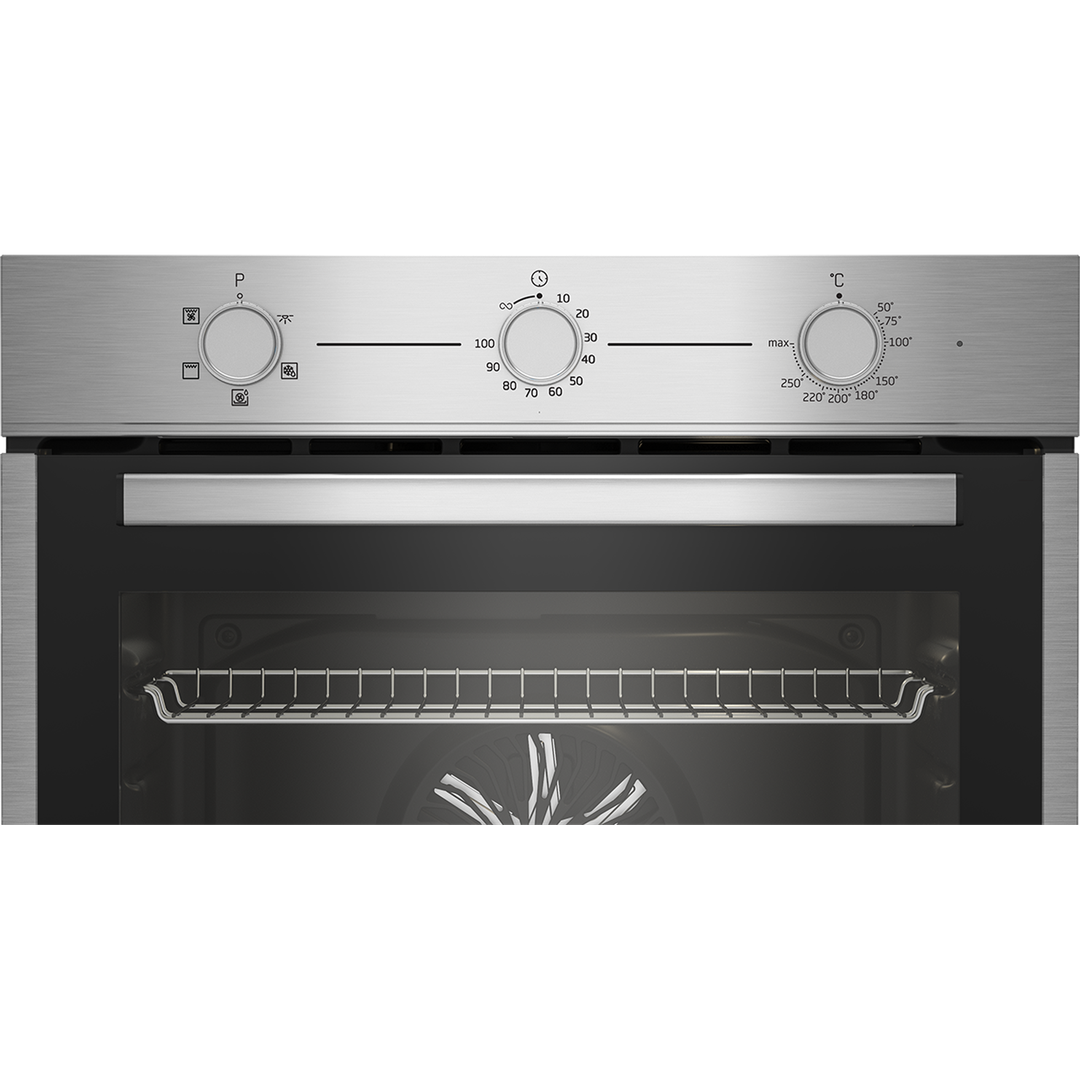 Beko AeroPerfect™ 60cm Built-in RecycledNet™ Single Fan Oven | BBIF16100X Beko Oven Euronics Ireland