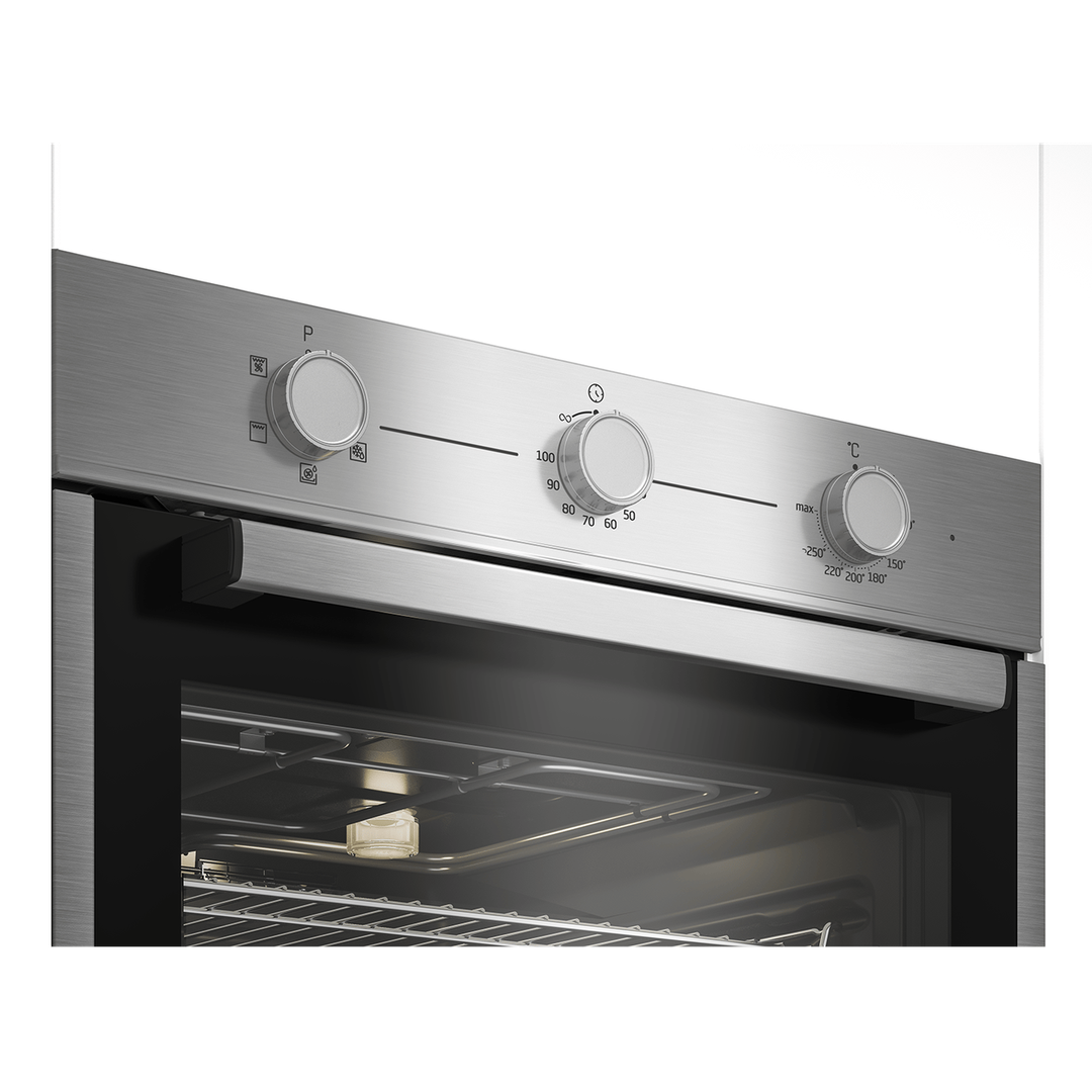 Beko AeroPerfect™ 60cm Built-in RecycledNet™ Single Fan Oven | BBIF16100X Beko Oven Euronics Ireland