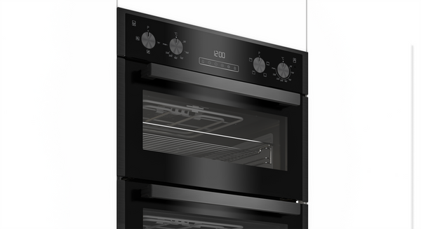 Blomberg 90cm Built-in Fan Double Oven Dark Steel | RODN9202DX