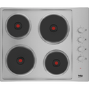 Beko 60cm Sealed Plate Hob with Side Knob Controls | HIBE64101X Beko Hob Euronics Ireland