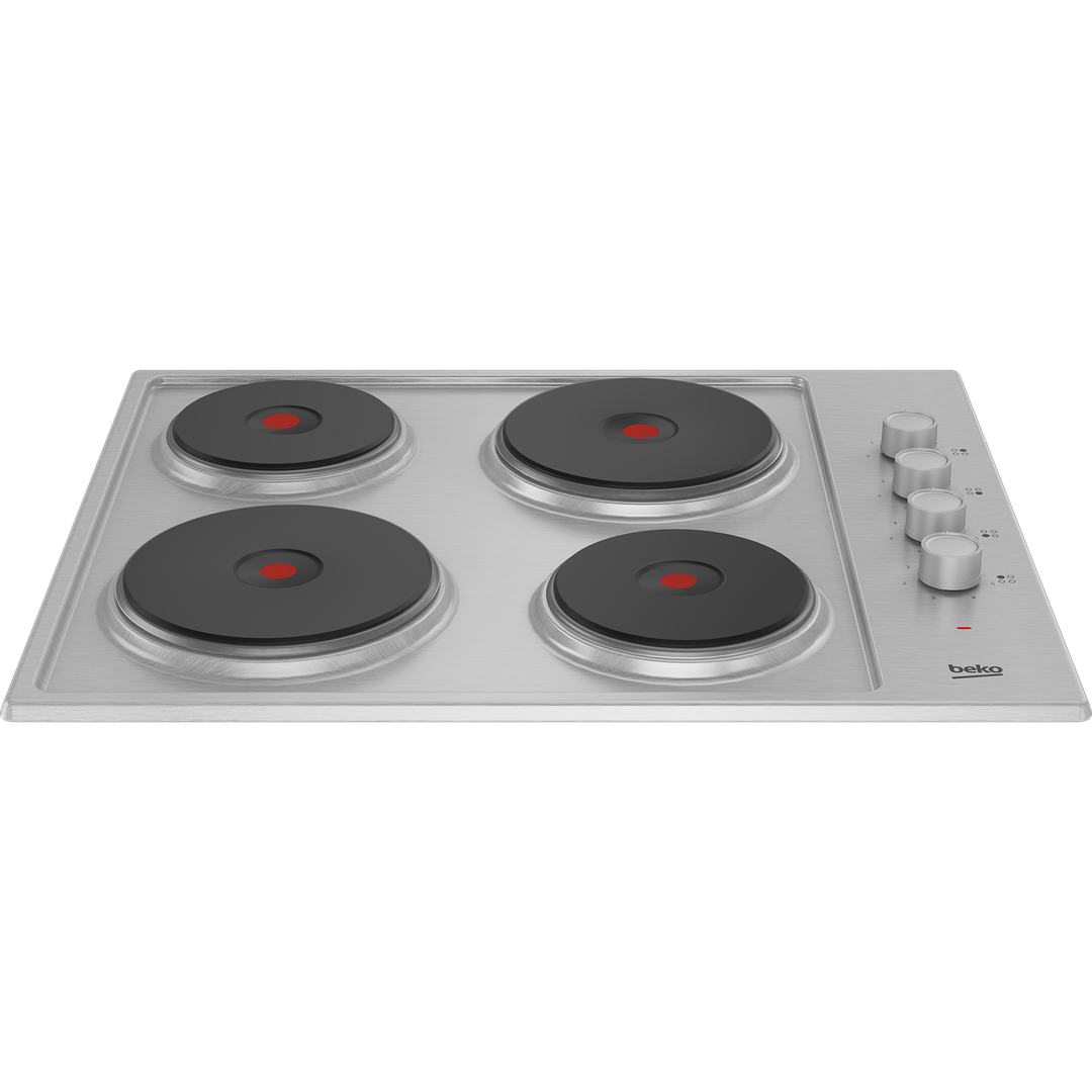 Beko 60cm Sealed Plate Hob with Side Knob Controls | HIBE64101X Beko Hob Euronics Ireland