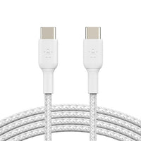 Belkin BoostCharge Braided USB-C to USB-C Cable 60W 1m White product image