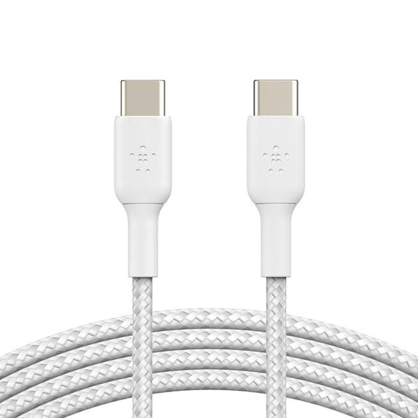 Belkin BoostCharge Braided USB-C to USB-C Cable 60W 1m White product image