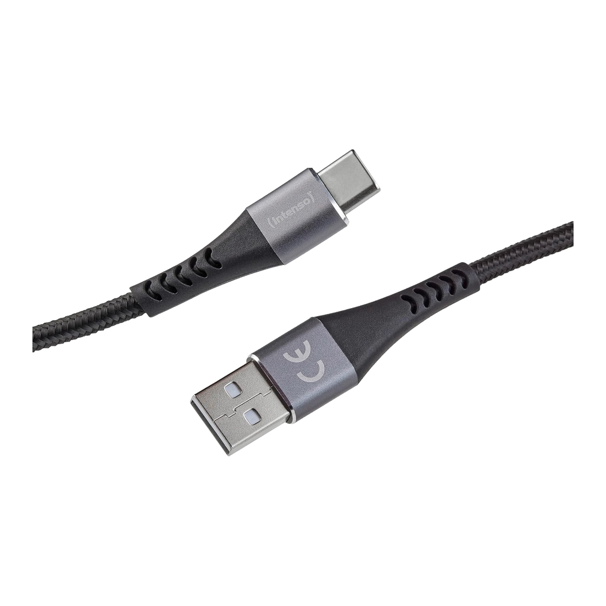 Intenso A315C USB-A to USB-C Nylon Cable 1.5m 60W - Black - front view