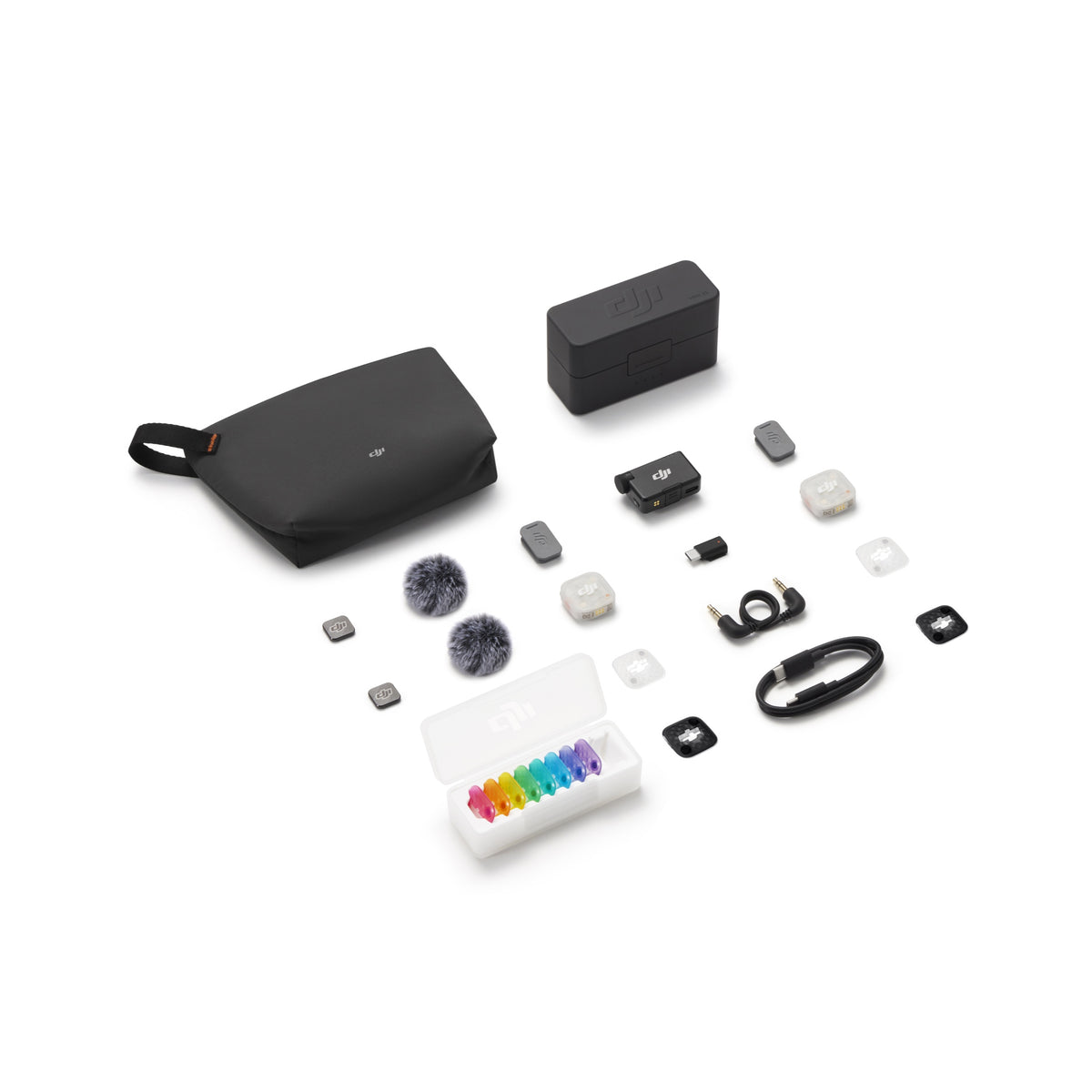 DJI Mic Mini 2S Wireless Microphone (2 TX + 1 RX + Charging Case) - what's in the box